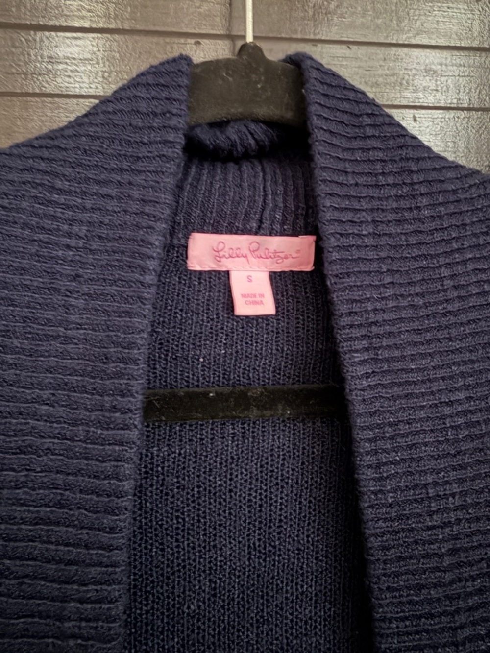 Lilly Pulitzer Amalie Navy Blue Open Front Cardigan Size S - Picture 4 of 8